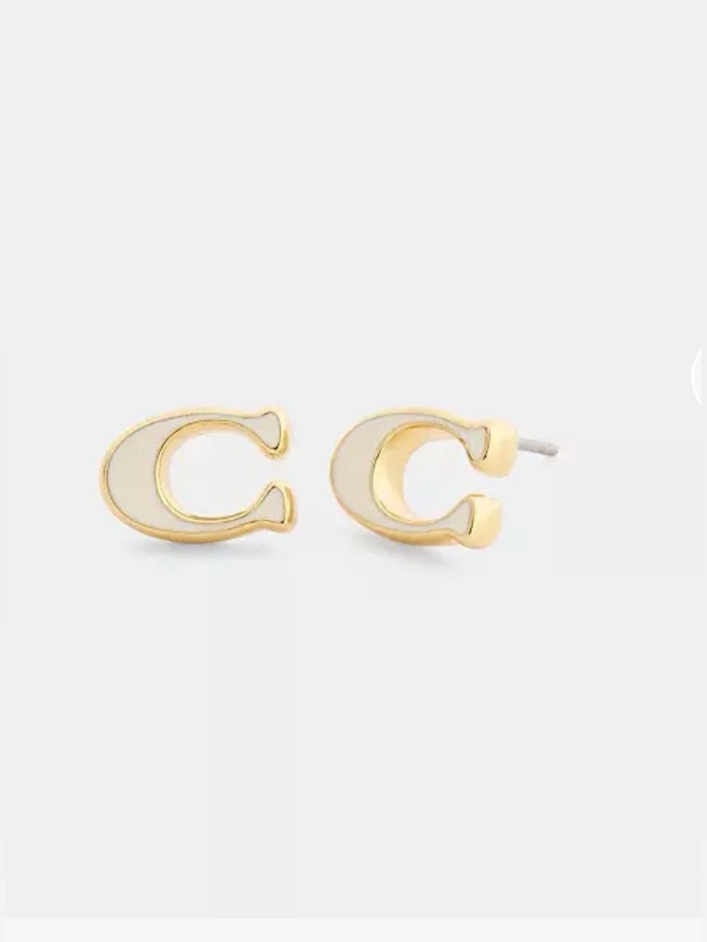 Coach Enamel Signature Stud Earrings. New no tag